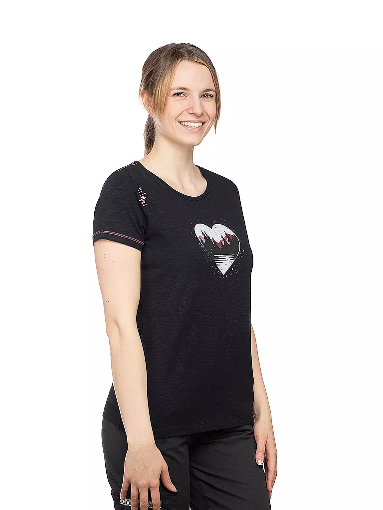 CHILLAZ |  Damen Klettershirt Gandia Mountain Heart | schwarz