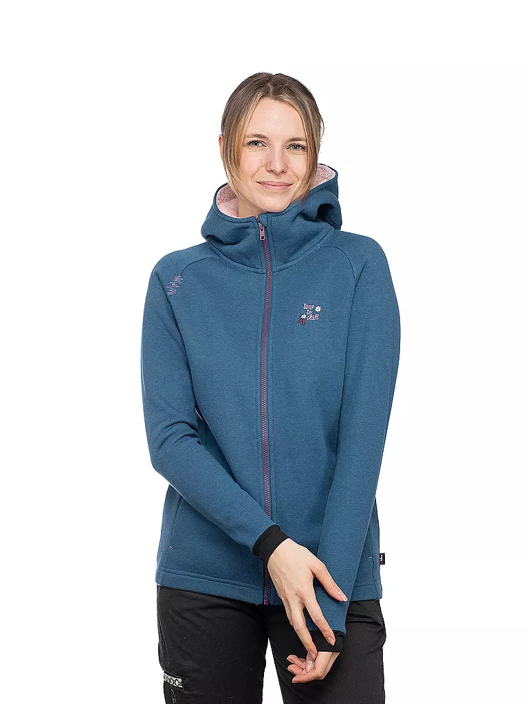 CHILLAZ | Damen Fleecejacke Gerntal Hoodie | dunkelblau