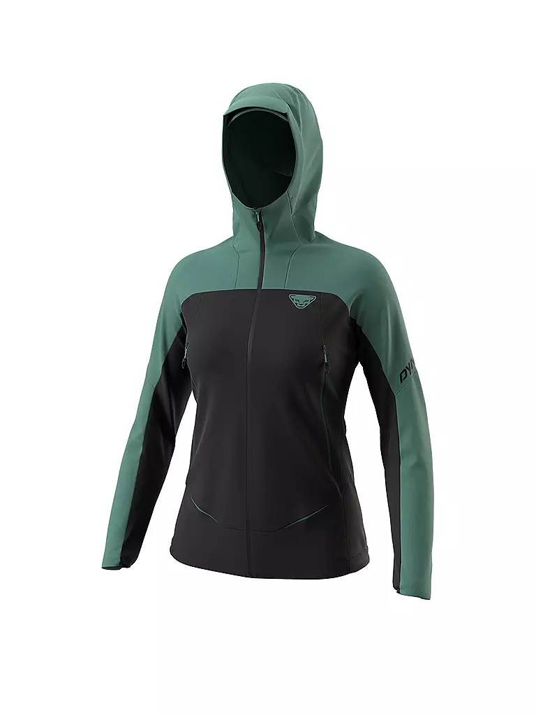 DYNAFIT | Damen Touren Softshelljacke Ridge DST Hoodie | schwarz