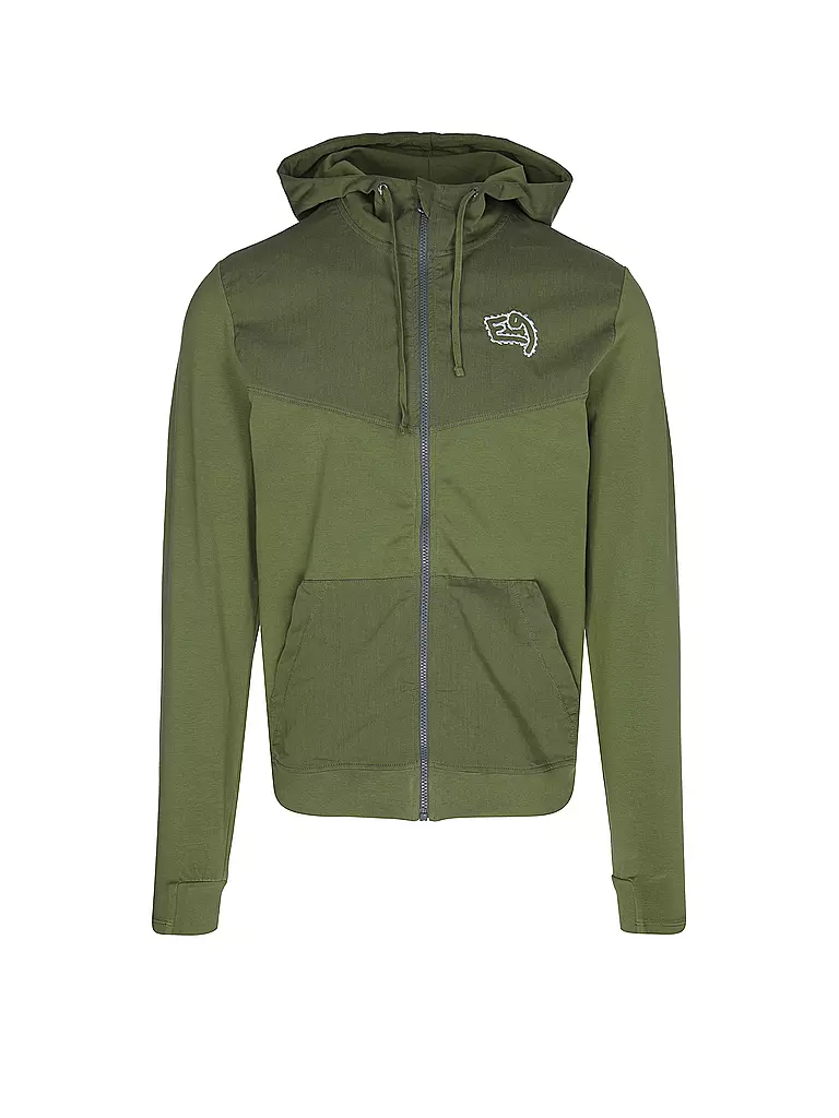 E9 | Herren Fleecejacke Zeta Hoodie | dunkelgrün