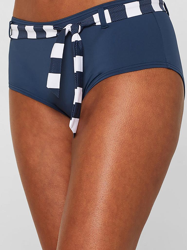 ESPRIT | Damen Bikinihose Hipster Stripes | blau