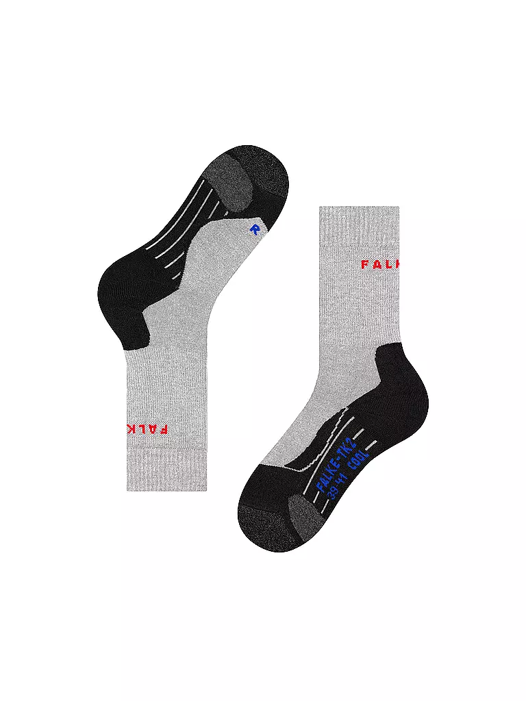 FALKE | Herren Wandersocken TK2 Cool | hellgrau