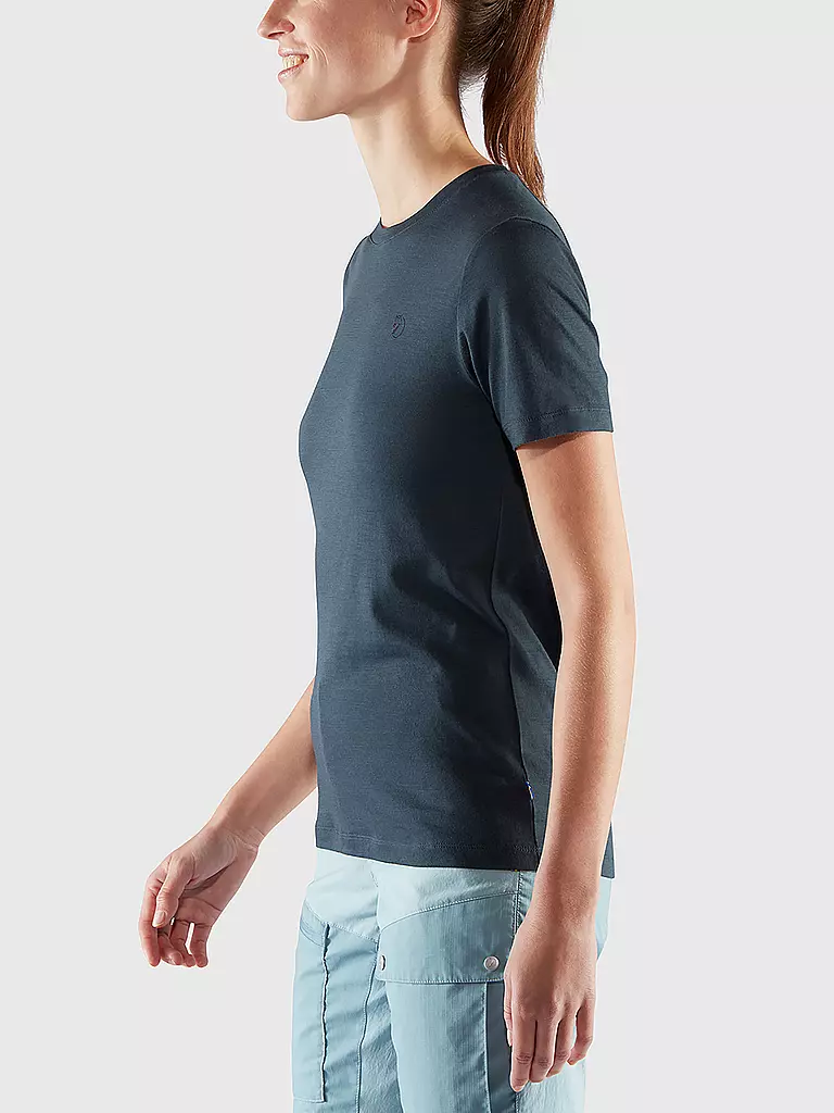 FJÄLLRÄVEN |  Damen T-Shirt Abisko Wool | dunkelblau