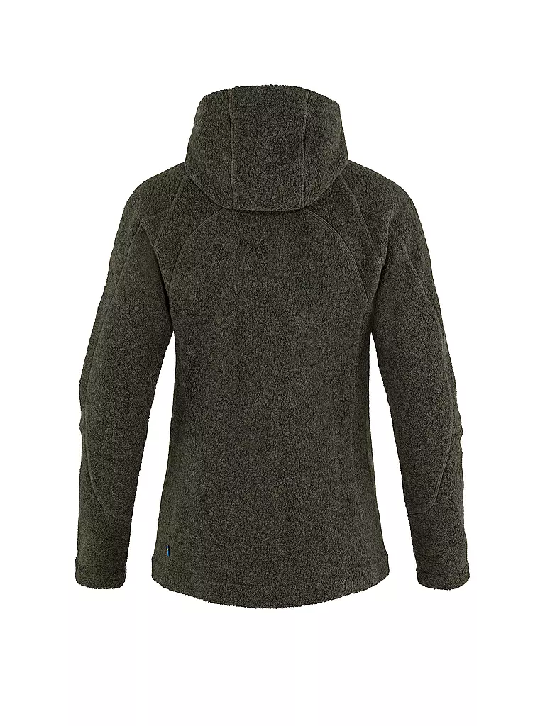 FJÄLLRÄVEN | Damen Fleecejacke Katium Hoodie | olive