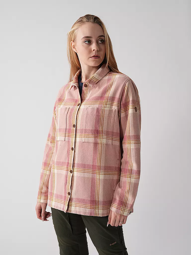 FJÄLLRÄVEN | Damen Outdoor Bluse Singi Flannel Overshirt | beige