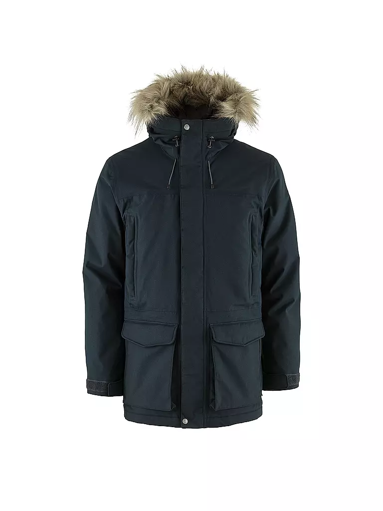 FJÄLLRÄVEN | Herren Winterparka Nuuk Lite Hoodie | dunkelblau