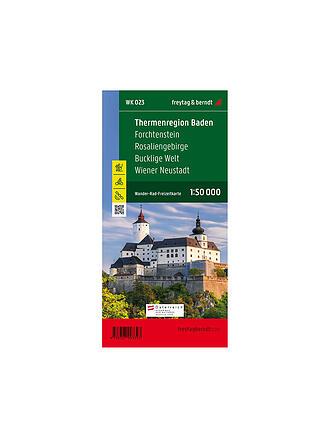 FREYTAG & BERNDT | Wanderkarte WK 023 Thermenregion Baden - Forchtenstein - Rosaliengebirge - Bucklige Welt - Wiener Neustadt, 1:50.000