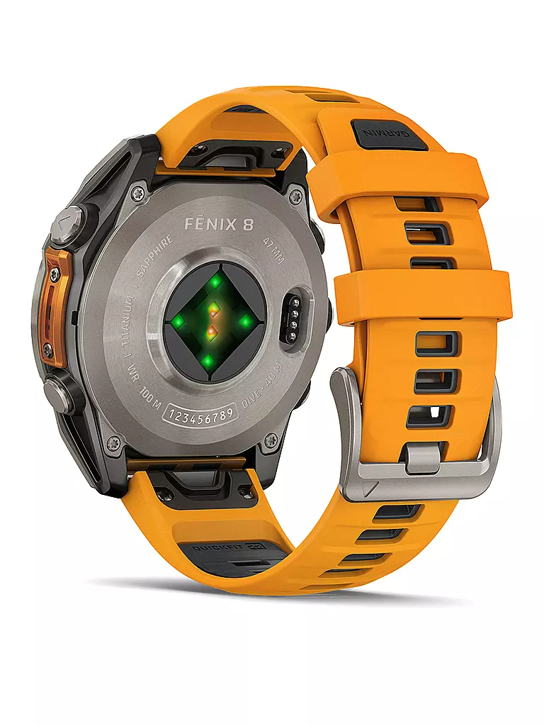 GARMIN |  GPS-Multisport-Smartwatch Fenix 8 Amoled Sapphire  47mm | orange