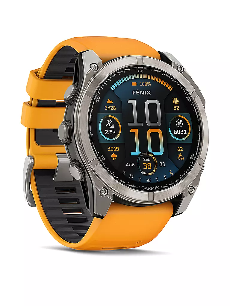 GARMIN |  GPS-Multisport-Smartwatch Fenix 8 Amoled Sapphire  51mm | orange