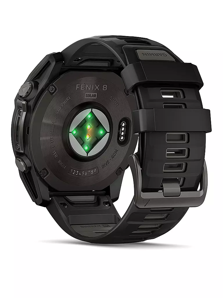 GARMIN |  GPS-Multisport-Smartwatch Fenix 8 Solar Sapphire  51mm | grau