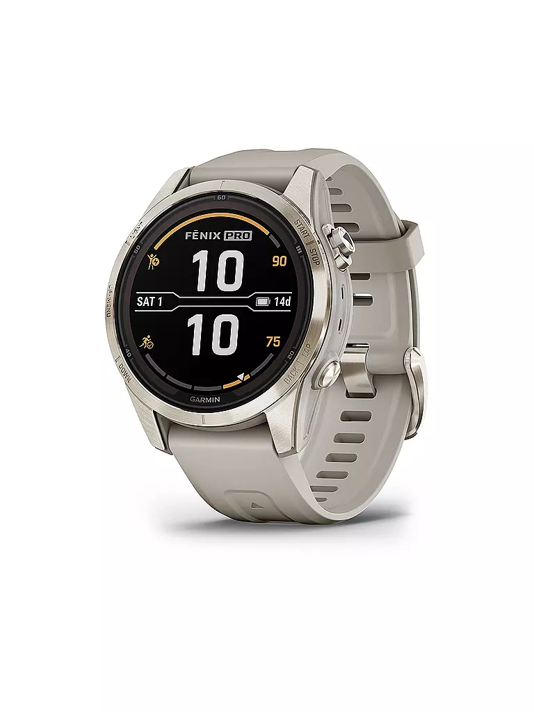 GARMIN | GPS-Multisport-Smartwatch Fenix 7S Pro Sapphire Solar | beige