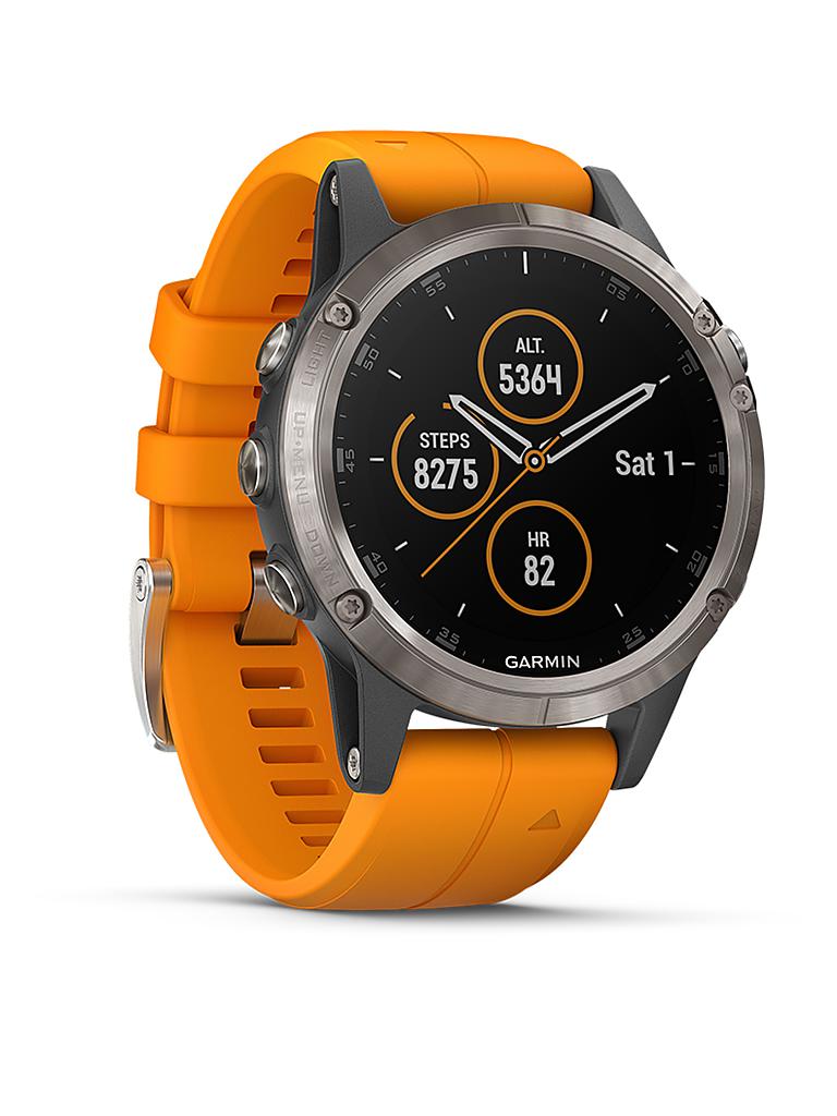 GARMIN | GPS-Sportuhr Fenix 5 Plus | bunt