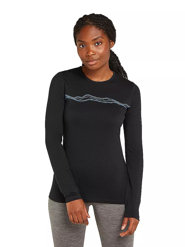 ICEBREAKER | Damen Funktionsshirt Mountain Pulse 200 | schwarz