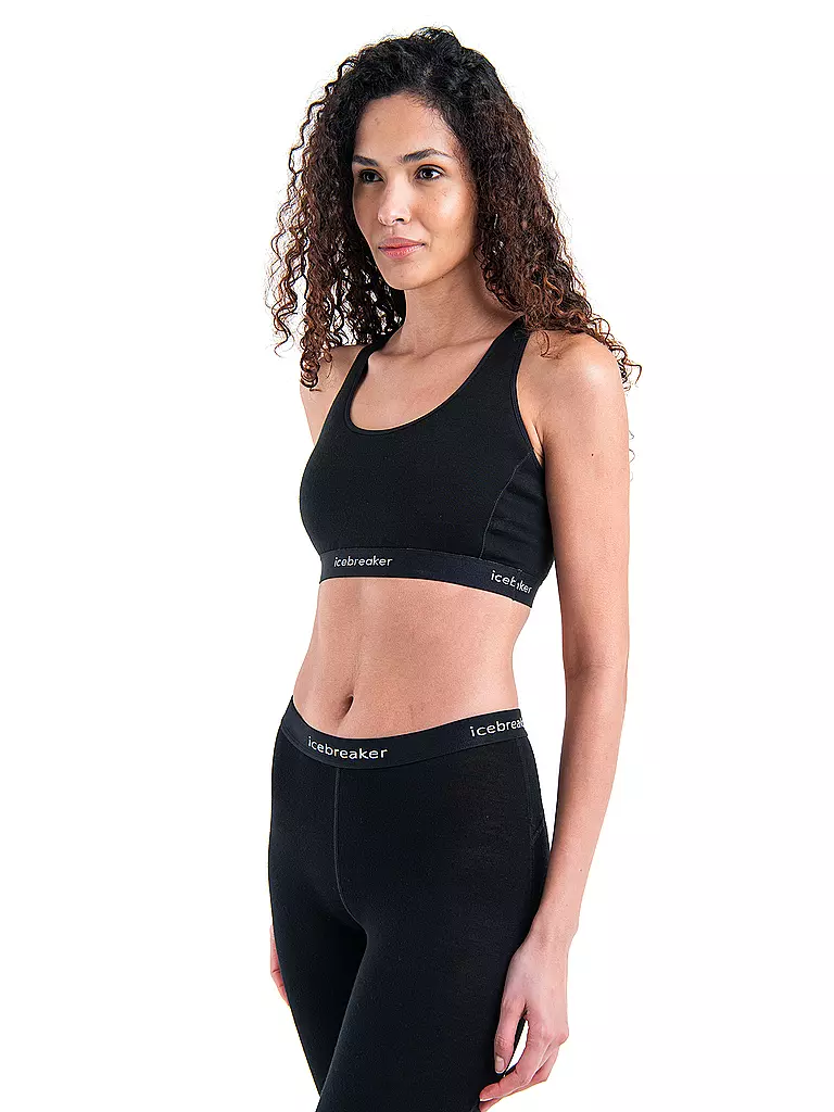 ICEBREAKER | Damen Sport-BH Racerback Merino 125 Low Support | schwarz