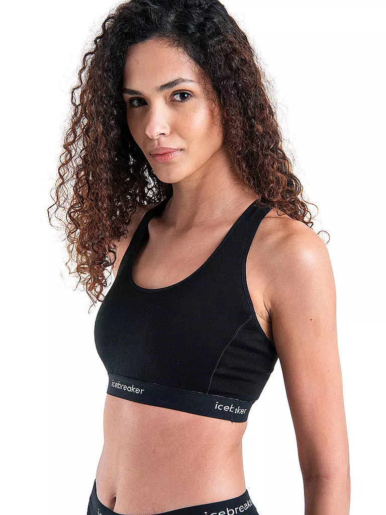 ICEBREAKER | Damen Sport-BH Racerback Merino 125 Low Support | schwarz