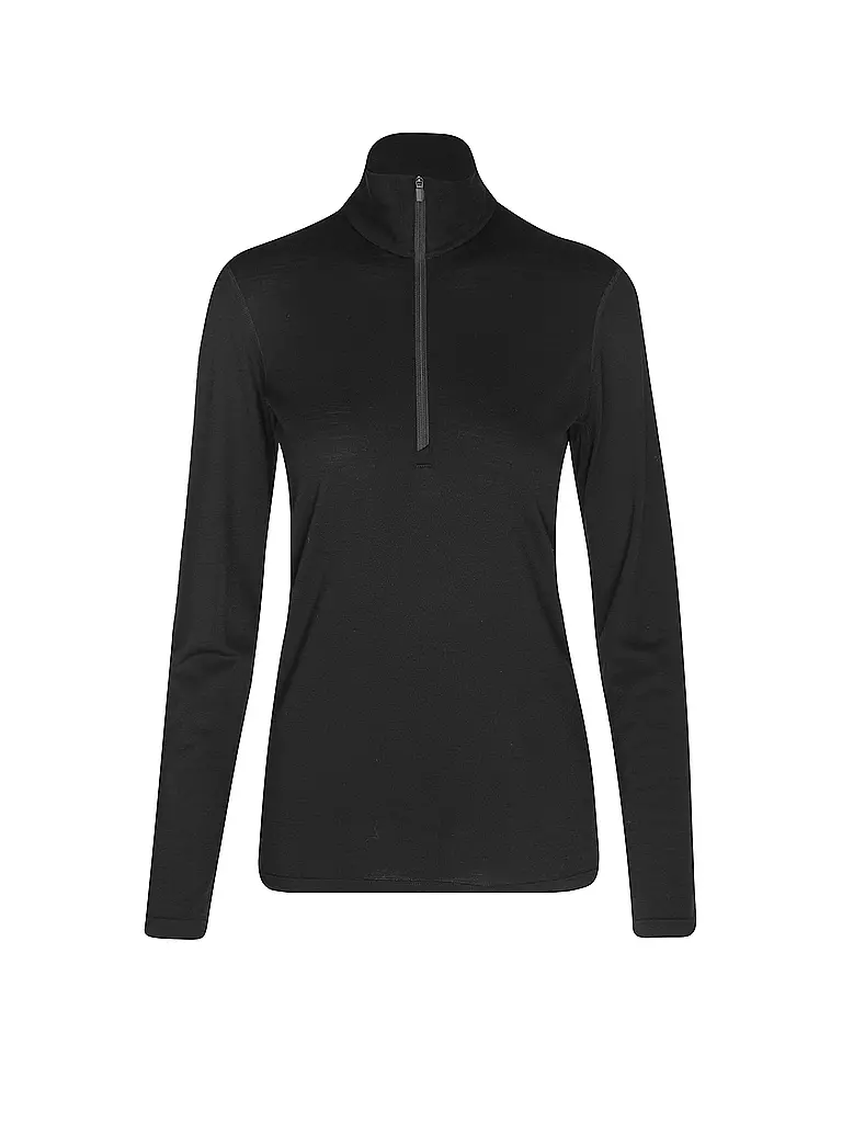 ICEBREAKER | Damen Unterzieh Zipshirt Oasis 200 | schwarz