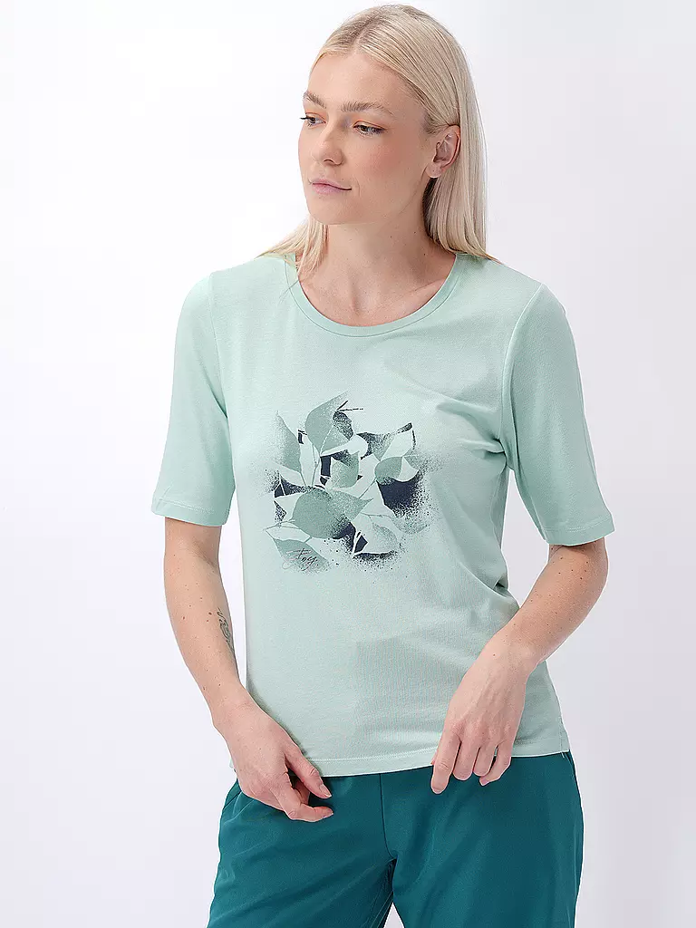 JOY | Damen T-Shirt Melanie Flower Print | weiss