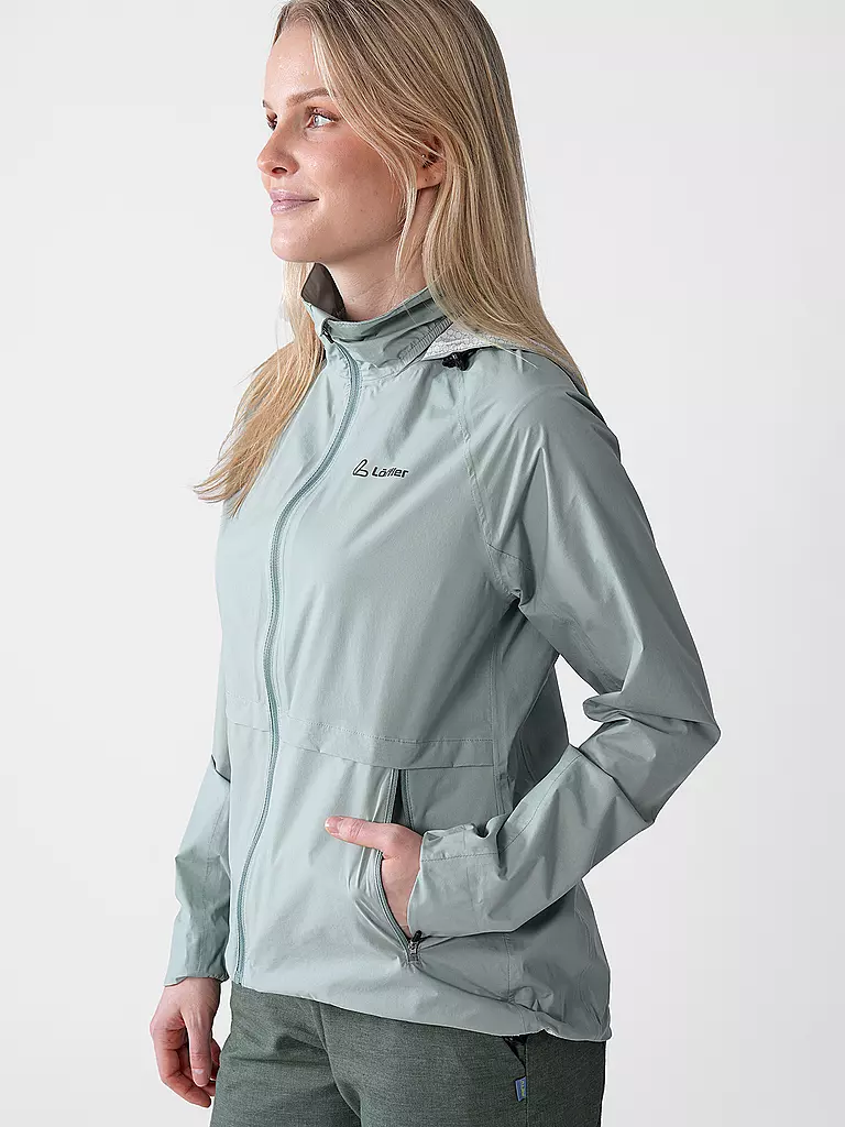 LÖFFLER | Damen Radjacke WPM Pocked CF Hoodie | hellgrün