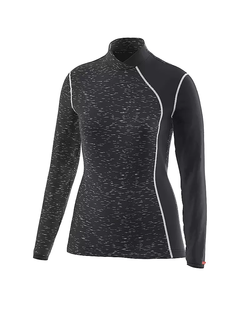 LÖFFLER | Damen Unterziehshirt Stripes Transtex | schwarz