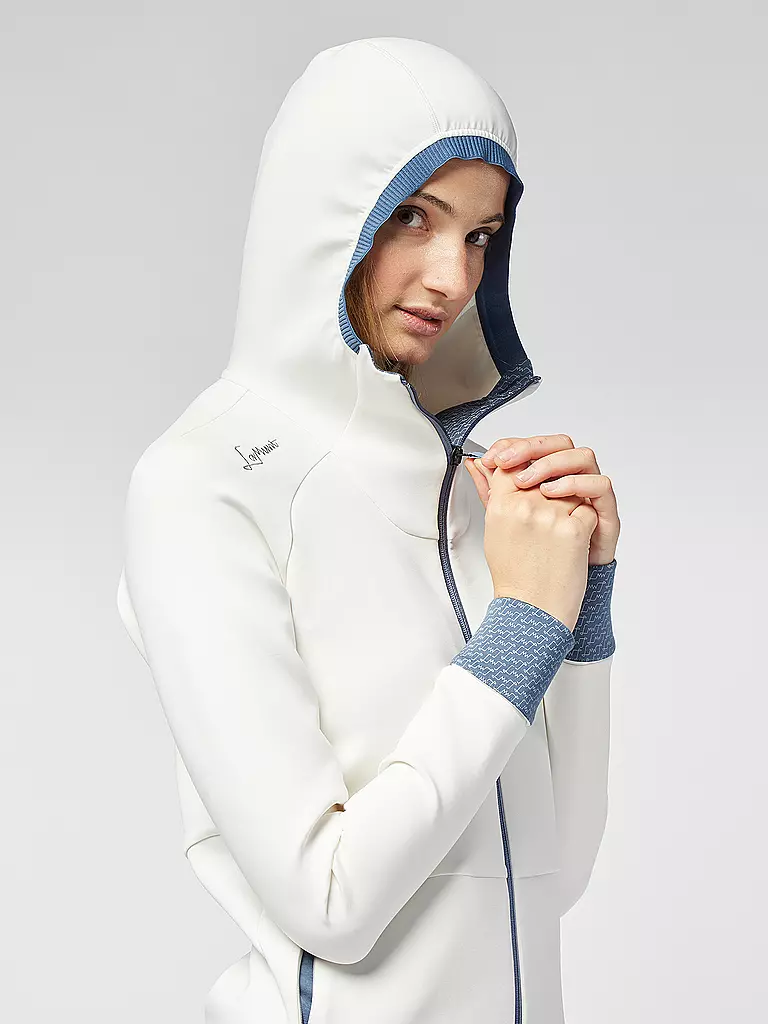 LAMUNT | Damen Fleecejacke Antje Thermal Hoodie | weiss