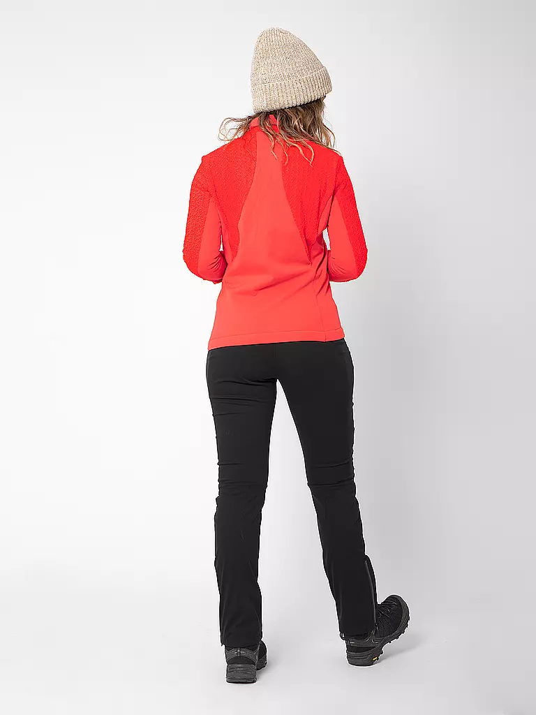 LAMUNT | Damen Funktions Zipshirt Jenny Warm Fleece | rot