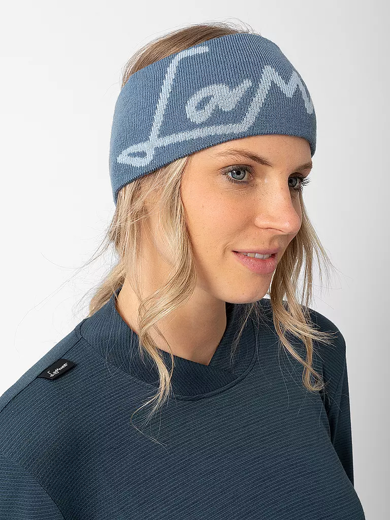 LAMUNT | Stirnband Martha Logo Knit | blau