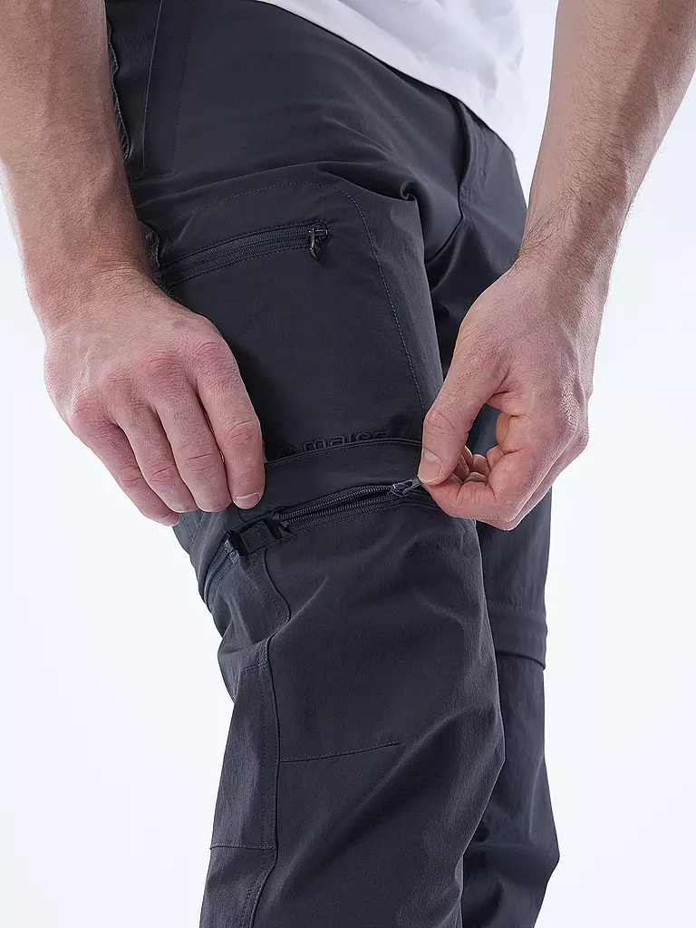 MAIER | Herren Wanderhose Tajo2 ZipOff | schwarz