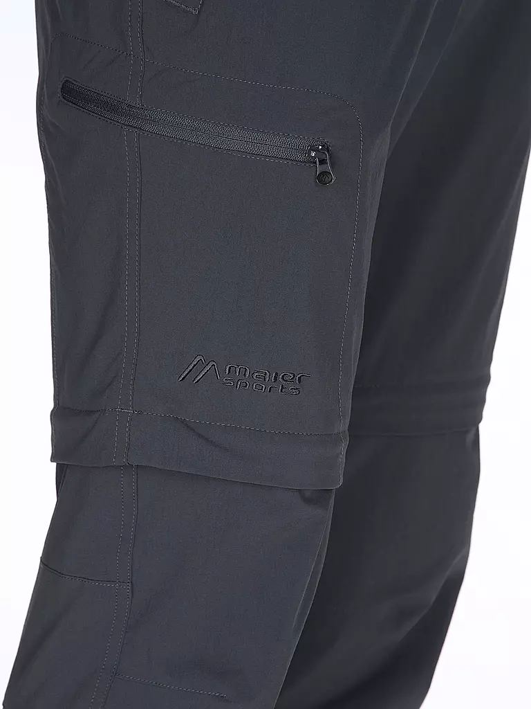 MAIER | Herren Wanderhose Tajo2 ZipOff | schwarz