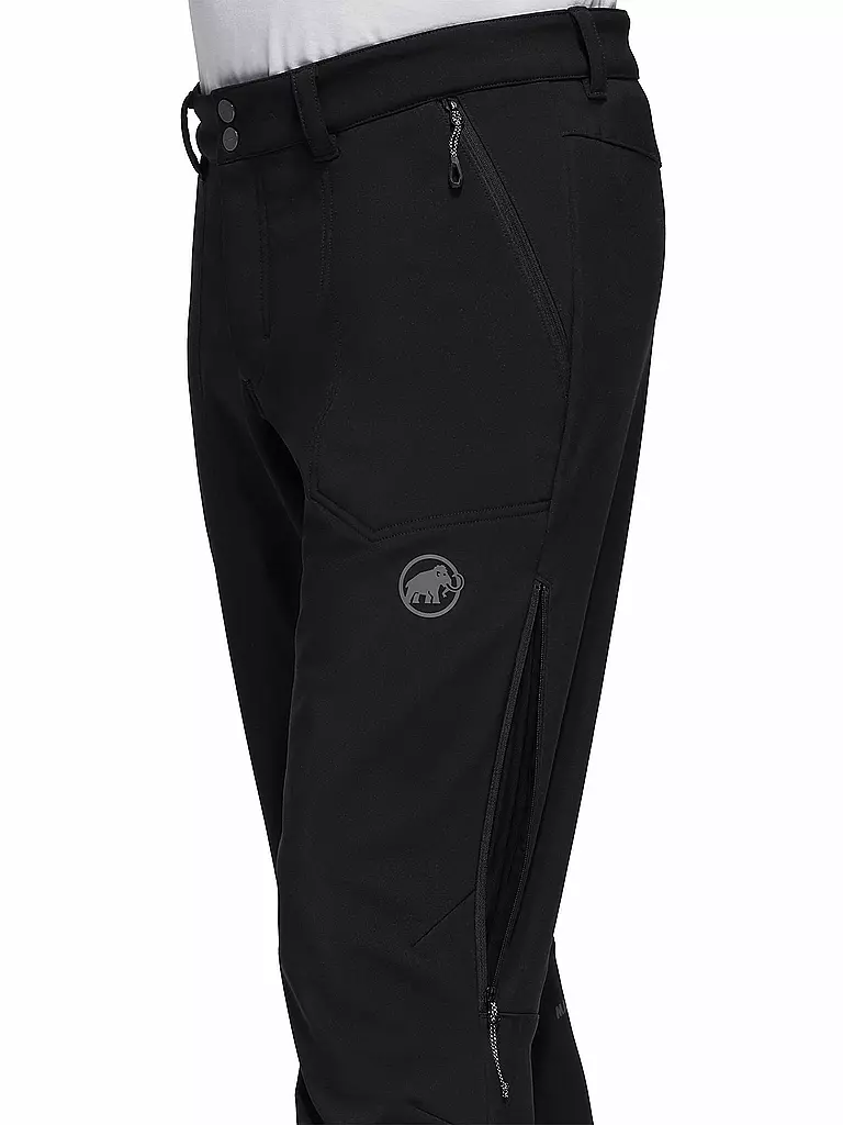 MAMMUT | Herren Softshell Wanderhose Rundbold Winter | schwarz