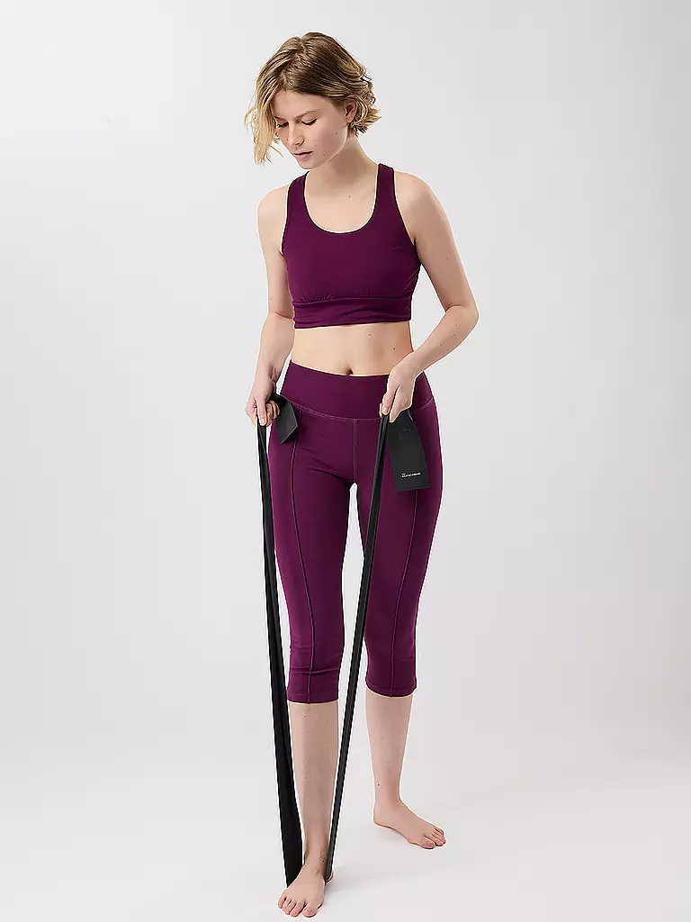 MANDALA | Damen Yoga Capri 3/4 | beere