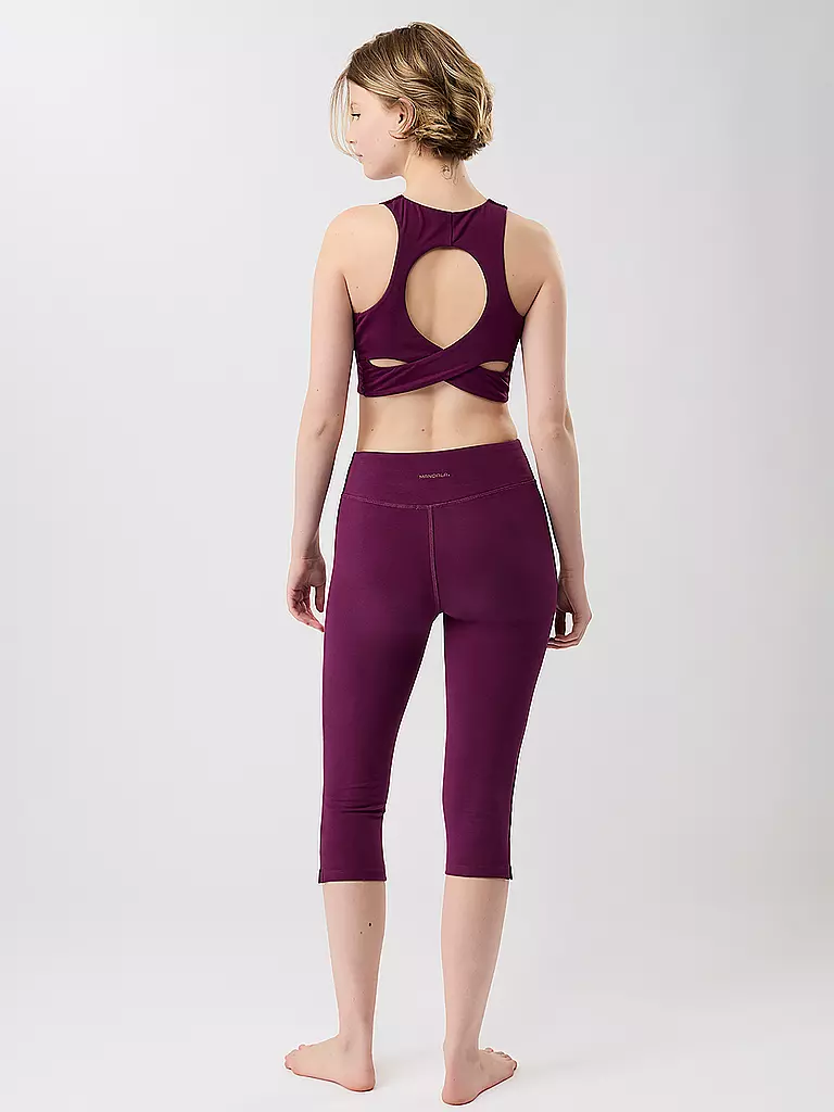 MANDALA | Damen Yoga Capri 3/4 | beere