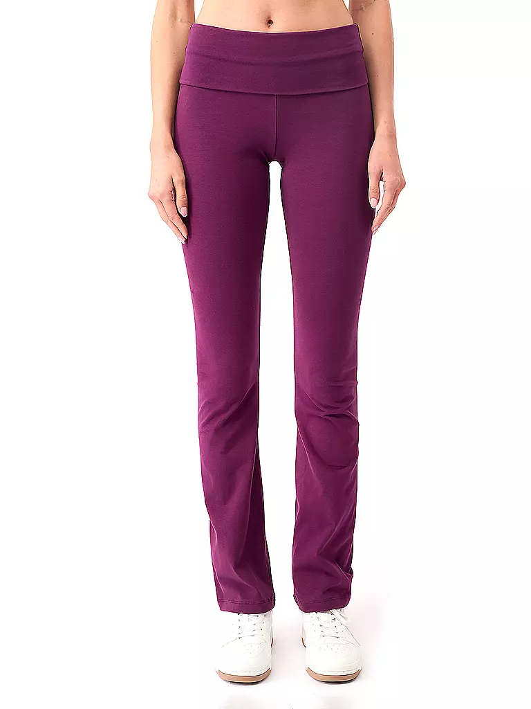 MANDALA | Damen Yoga Hose Classic Rolldown | beere