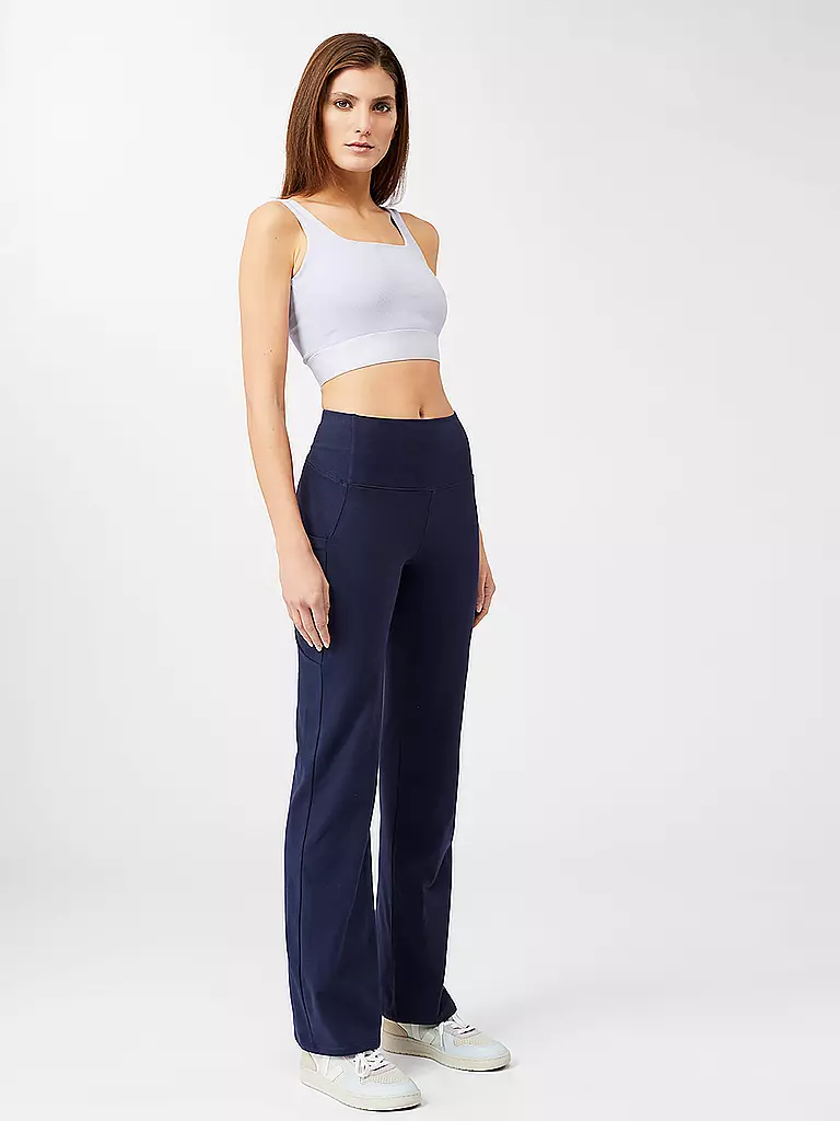 MANDALA | Damen Yoga Hose Straight Fit | dunkelblau