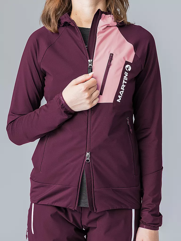 MARTINI | Damen Hybridjacke Yalca Hoodie | beere