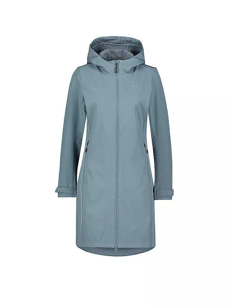 MERU | Damen Winter Softshellmanten Touloluse Hoodie | grau