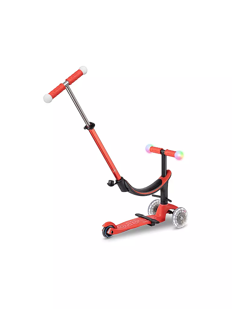 MICRO | Kinder Scooter Micro Mini 2Grow Deluxe Magic LED | rot