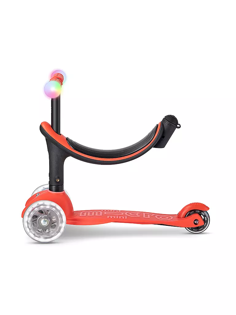 MICRO | Kinder Scooter Micro Mini 2Grow Deluxe Magic LED | rot