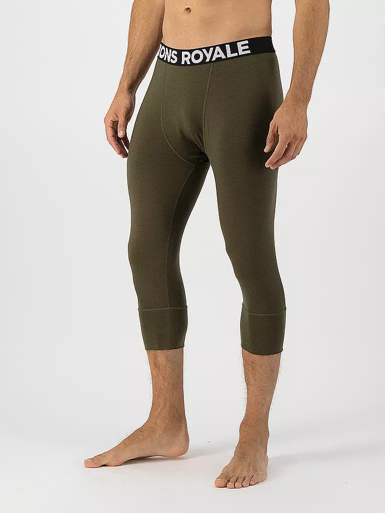 MONS ROYALE | Herren 3/4 Legging Cascade Merino Flex 200 | olive