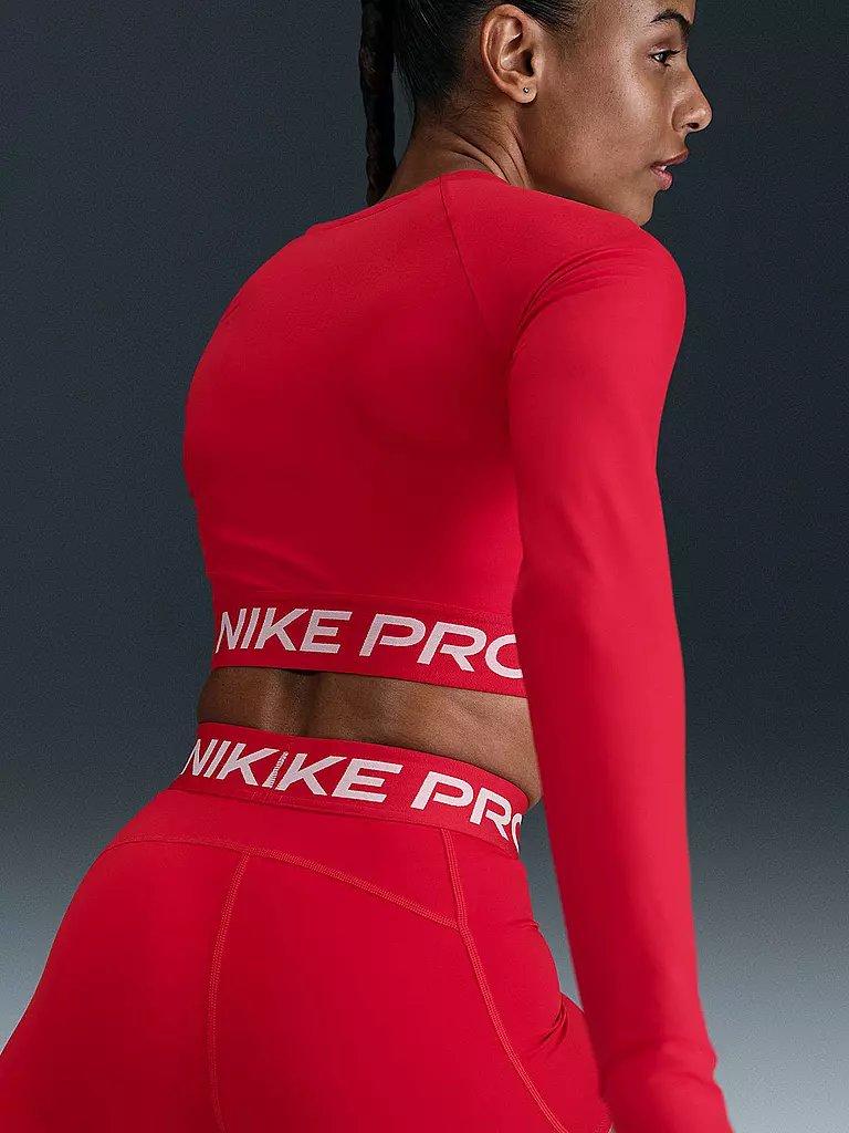 NIKE | Damen Fitnessshirt Crop Nike Pro 365 | rot