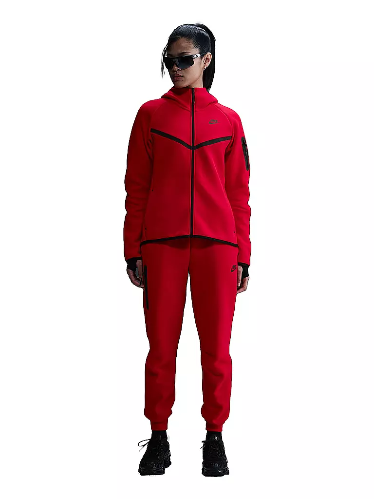 NIKE | Damen Fleecejacke Tech FLC Hoodie | rot