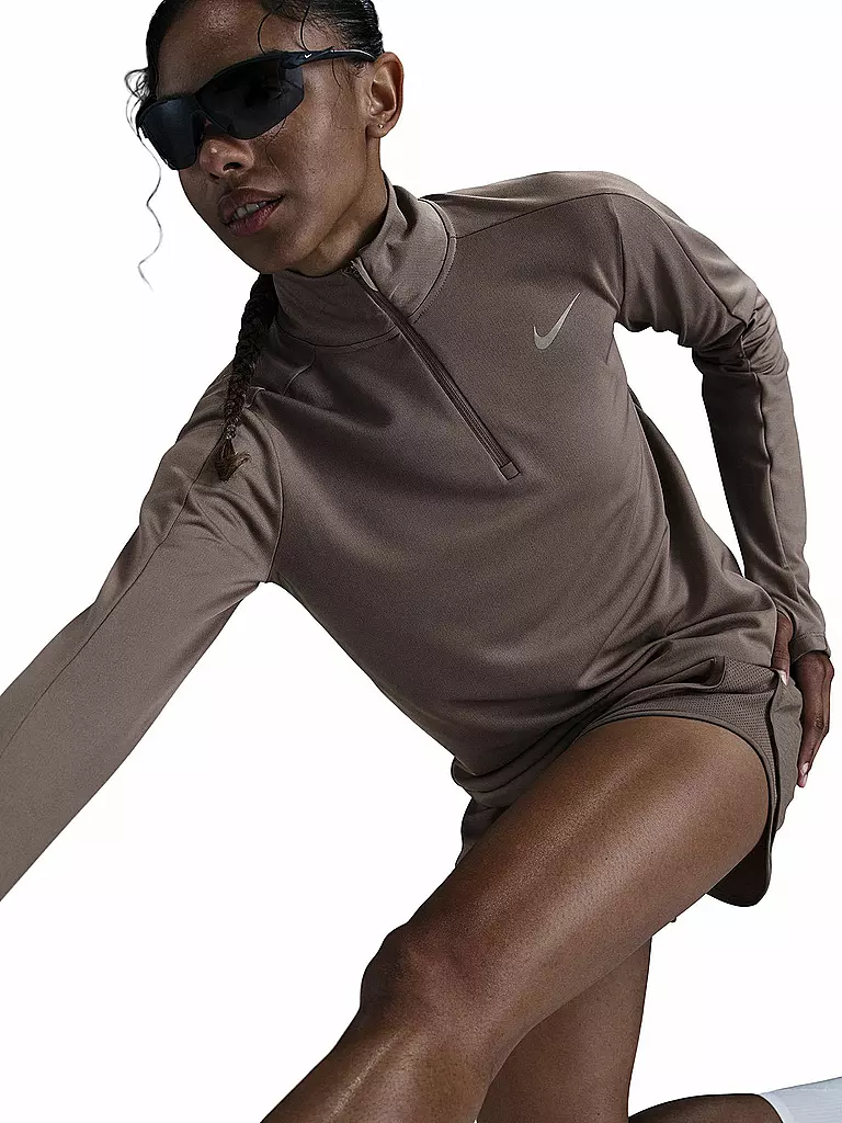 NIKE | Damen Laufshirt Dri-FIT Pacer | braun