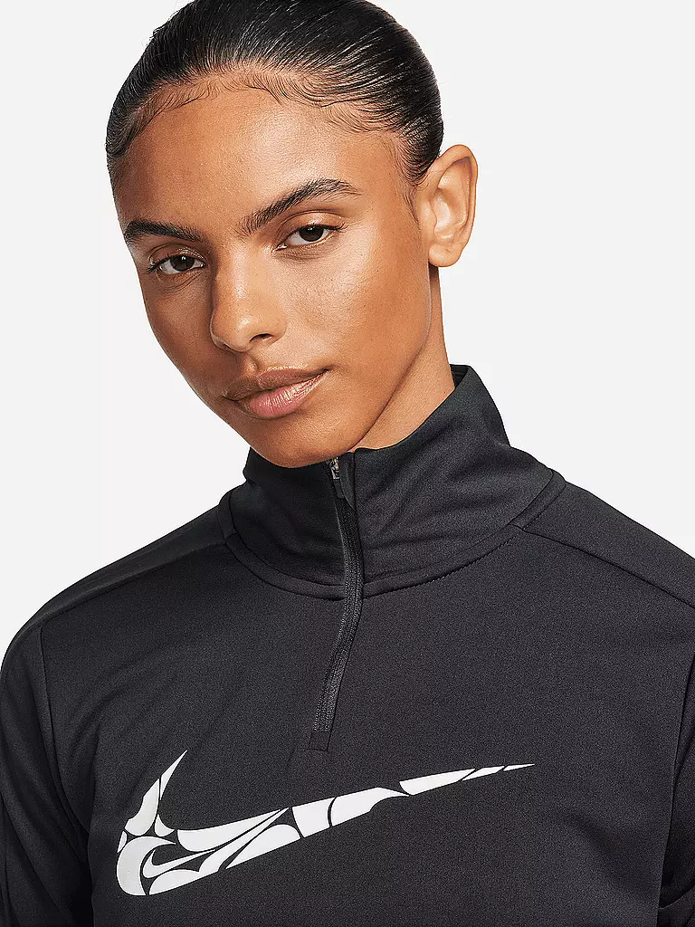 NIKE | Damen Laufshirt Swoosh Dri-FIT | schwarz