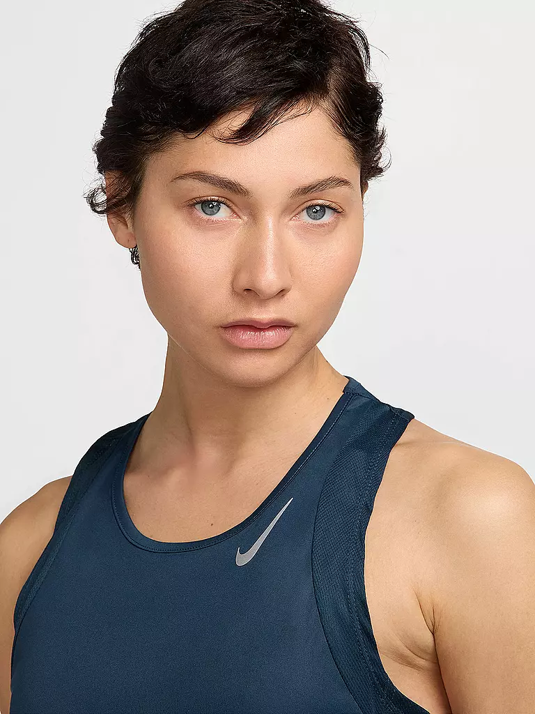 NIKE | Damen Lauftank Dri-FIT Race | dunkelblau