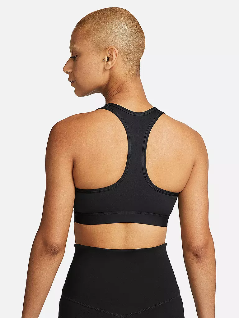 NIKE | Damen Sport-BH Swoosh Medium Support | schwarz