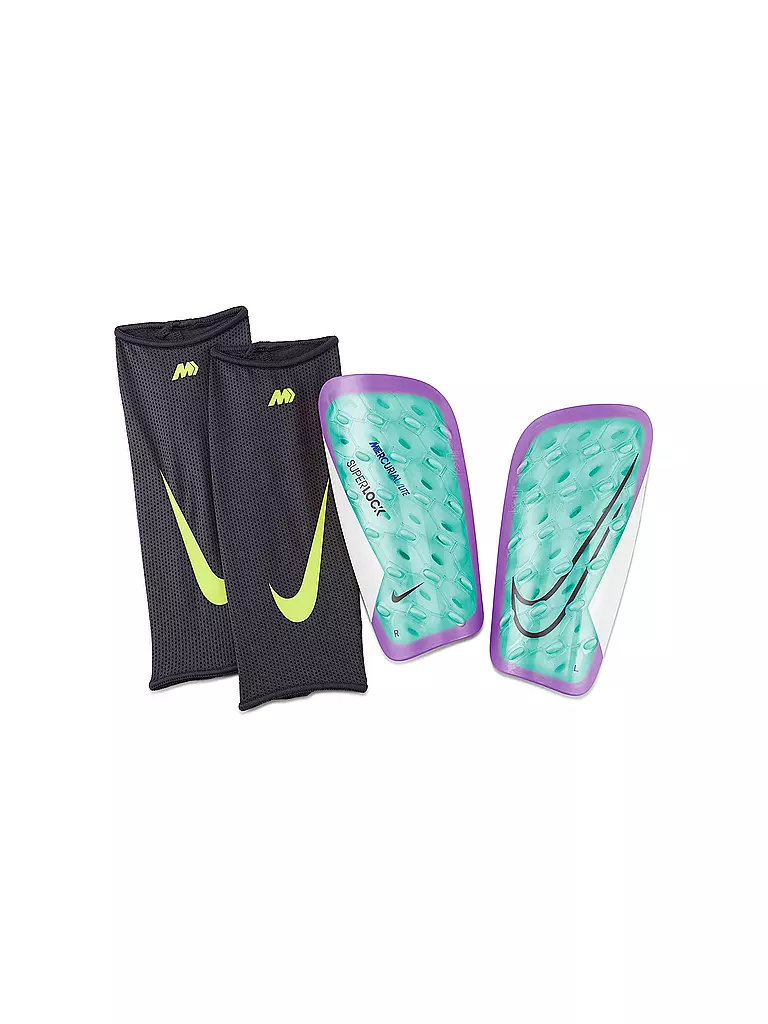 NIKE Fußball Schienbeinschoner Mercurial Lite SuperLock türkis