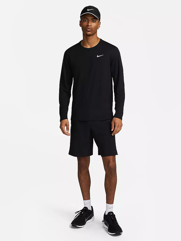 NIKE | Herren Laufshirt Dri-FIT UV Miler Long-Sleeve | schwarz