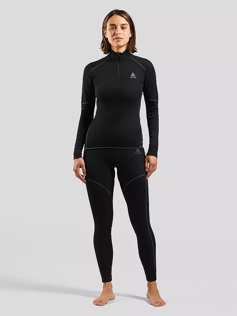 ODLO | Damen Funktionshose ACTIVE X-WARM ECO Base Layer | schwarz