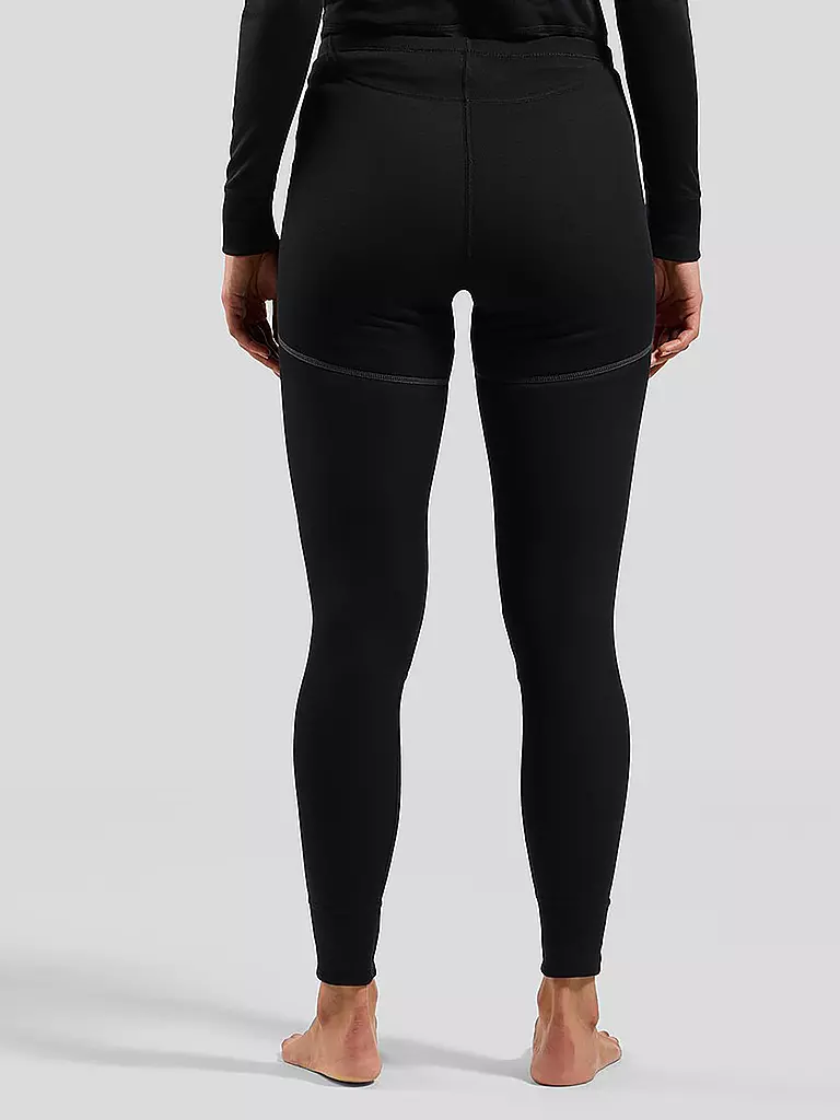 ODLO | Damen Funktionshose ACTIVE X-WARM ECO Base Layer | schwarz