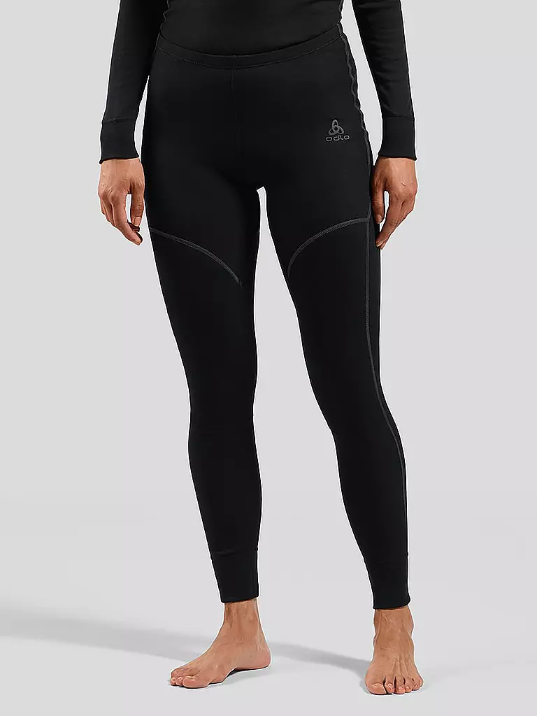 ODLO | Damen Funktionshose ACTIVE X-WARM ECO Base Layer | schwarz