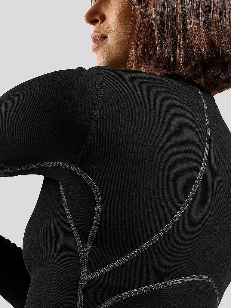 ODLO | Damen Funktionsshirt ACTIVE X-WARM ECO Base Layer | schwarz